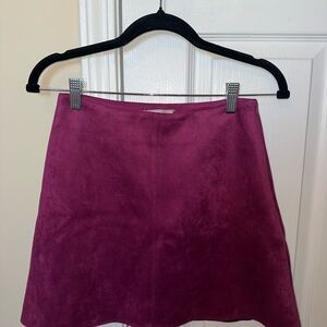 Zara Fuchsia Suede Mini Skirt